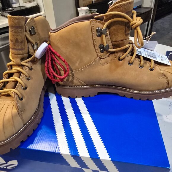Adidas Superstar BOOT Sand Brown Black (JS0703) Men's Size 10 Boots Shoes NEW - Picture 6 of 12